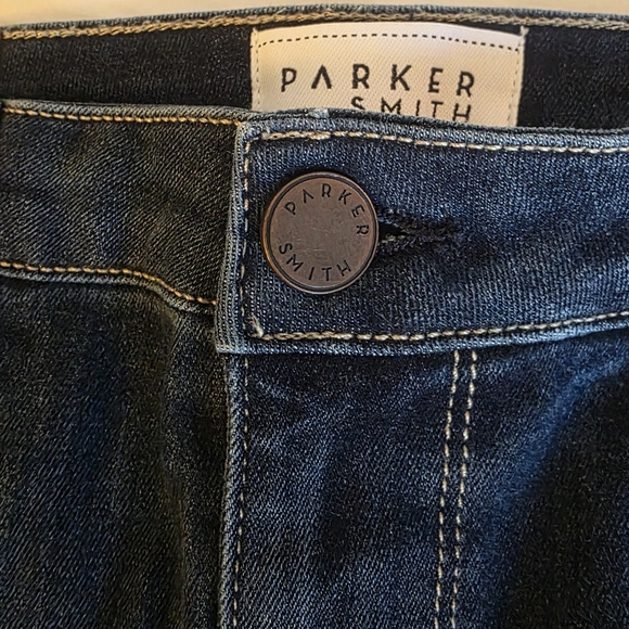 PARKER SMITH Midnight Blue Ankle Jeans With Frayed Edge Size 6 - Picture 3 of 8